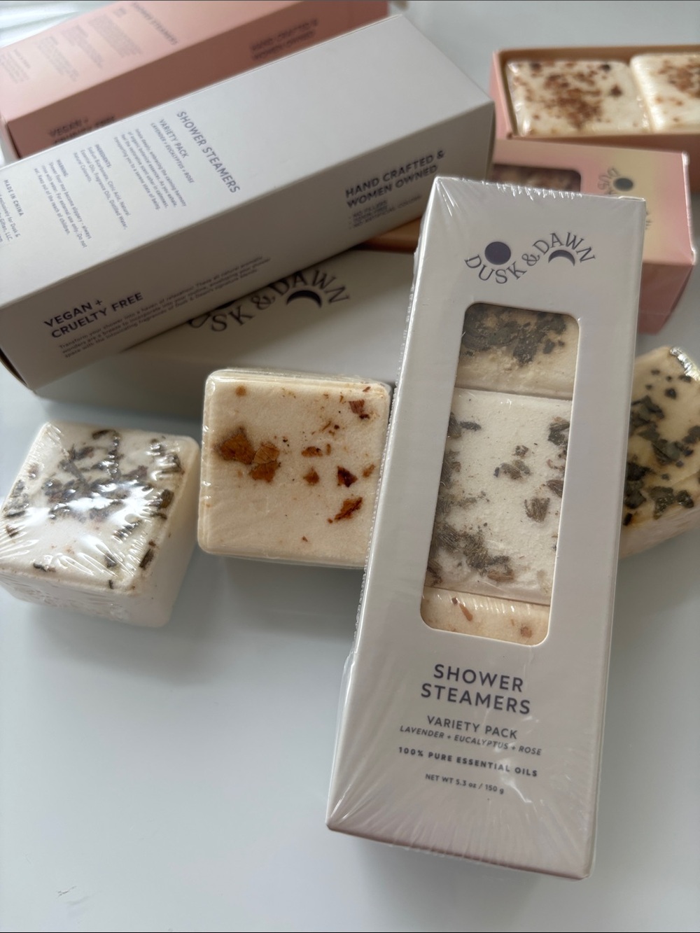 Aromatherapy Shower Steamers Variety Pack - Lavender, Eucalyptus & Rose